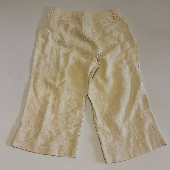 (r)elativity 100% linen capri's culottes pants 10P - Picture 4 of 6